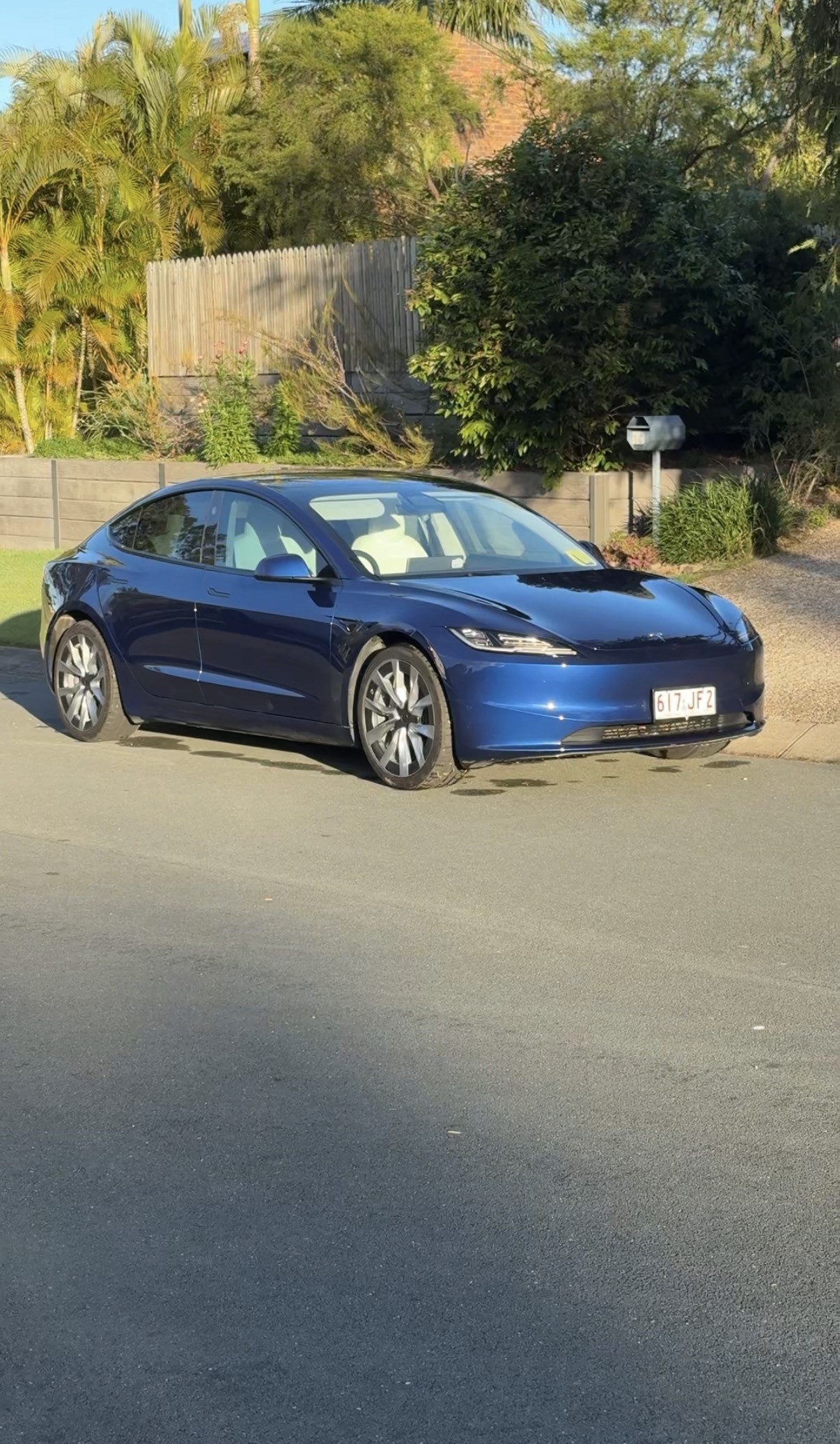 Tesla Model 3 detailed at a customer's home in Brisbane